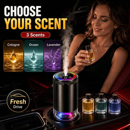 RGB Music-Synced Car Diffuser And Humidifier, Air Freshener With Adjustable Scent Intensity, Removes Odors Inside The Car, USB Rechargeable, Fits Any Car Model, Perfect Gift For Car Enthusiasts