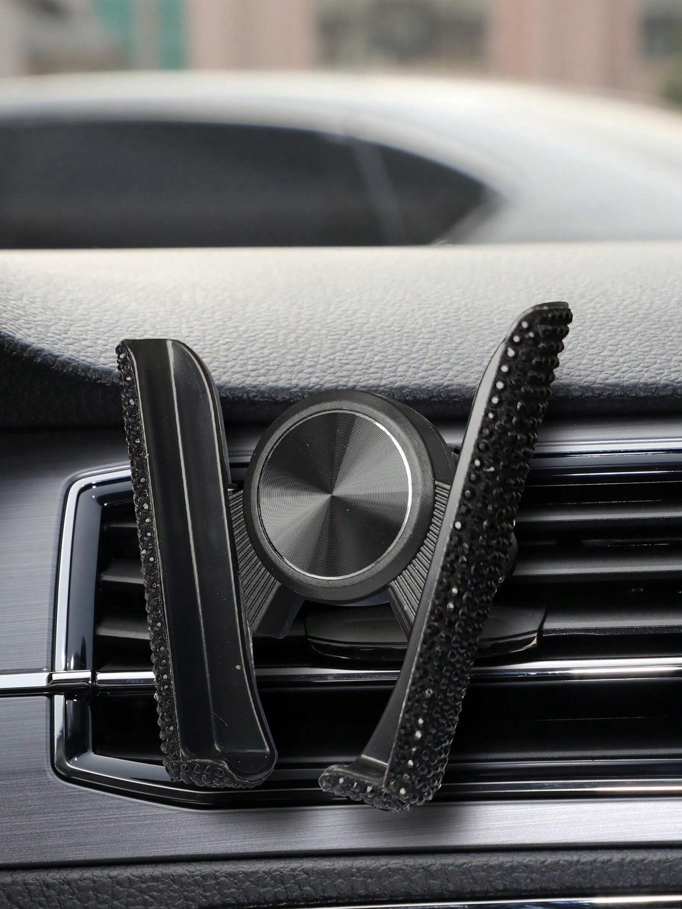 Rhinestone Gravity Car Phone Holder, Car Air Vent Phone Holder With Rhinestone Design, Clip-On Car Navigation Holder, Car Accessories, Air Vent Instrument Navigation Rhinestone Car Phone Holder, Gift