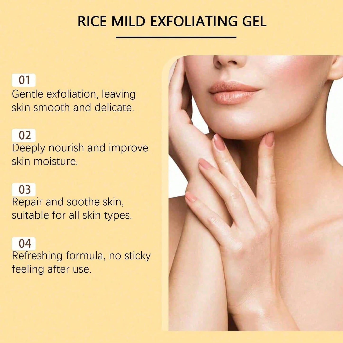 Rice Face Cleansing Gel Tender Skin Gel Face Cleansing Body Care Gentle Tender Muscles