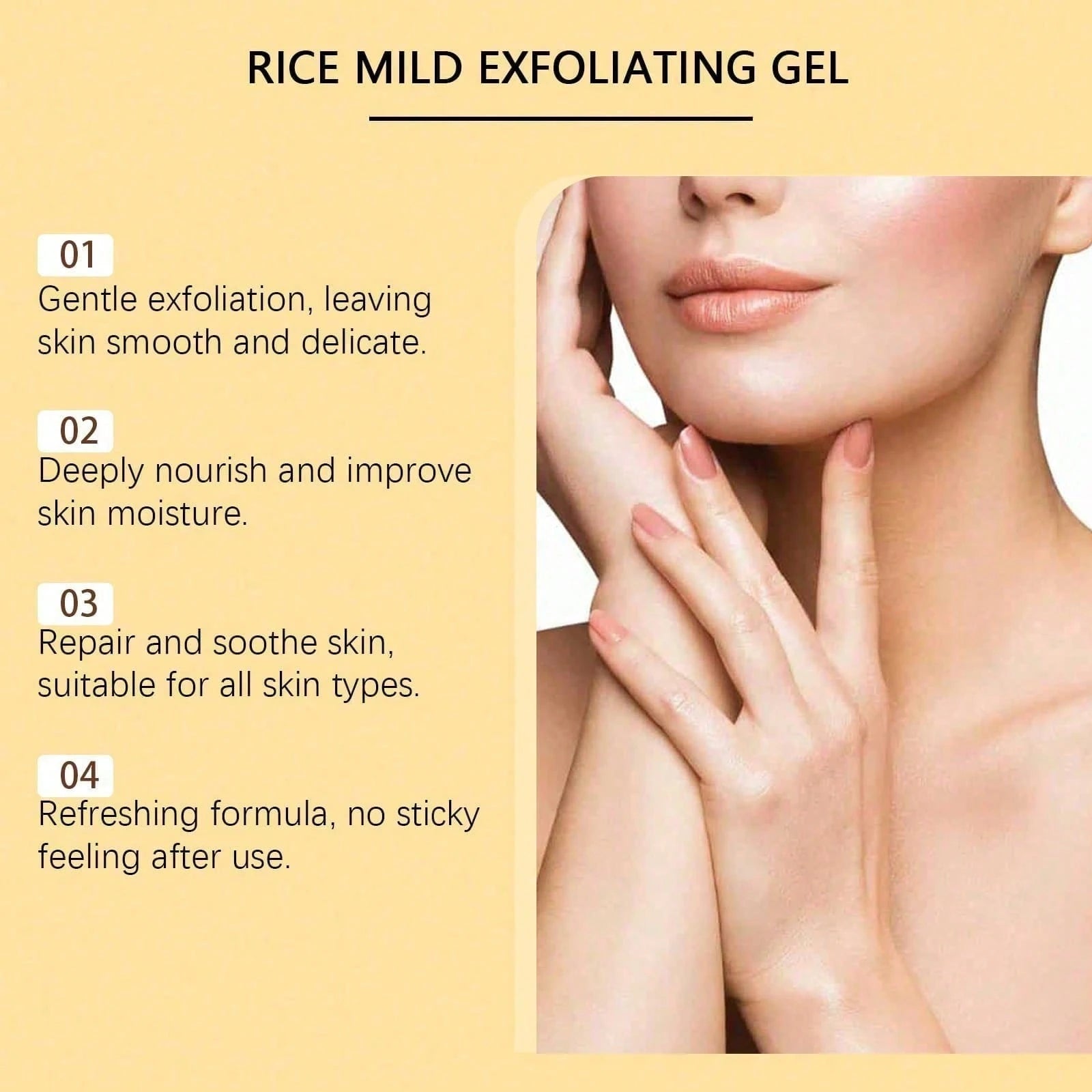 Rice Face Cleansing Gel Tender Skin Gel Face Cleansing Body Care Gentle Tender Muscles