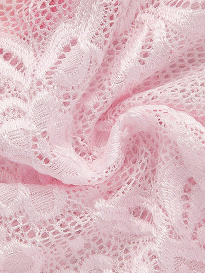 ROMWE Fairycore Spring/Summer Country Valentine's Day Women's Fashionable Sexy Lace Halter V-Neck Camisole
