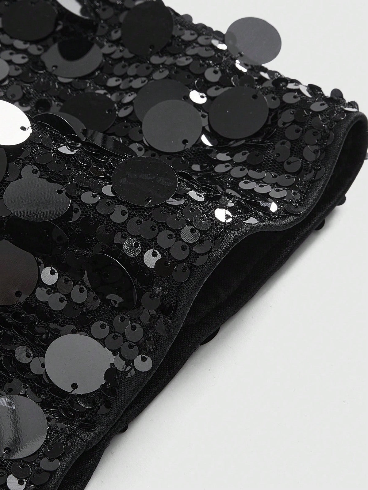 ROMWE Grunge Punk Women Carnival Party Black Glitter Sequin Sexy Low Waist Stretchy Mini Shorts