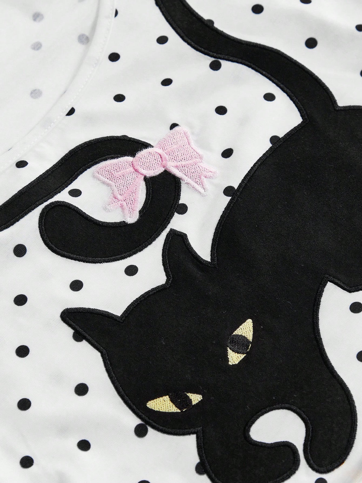 ROMWE Kawaii Women's Coquette Cute Playful Cat & Butterfly All-Match Polka Dot Camisole