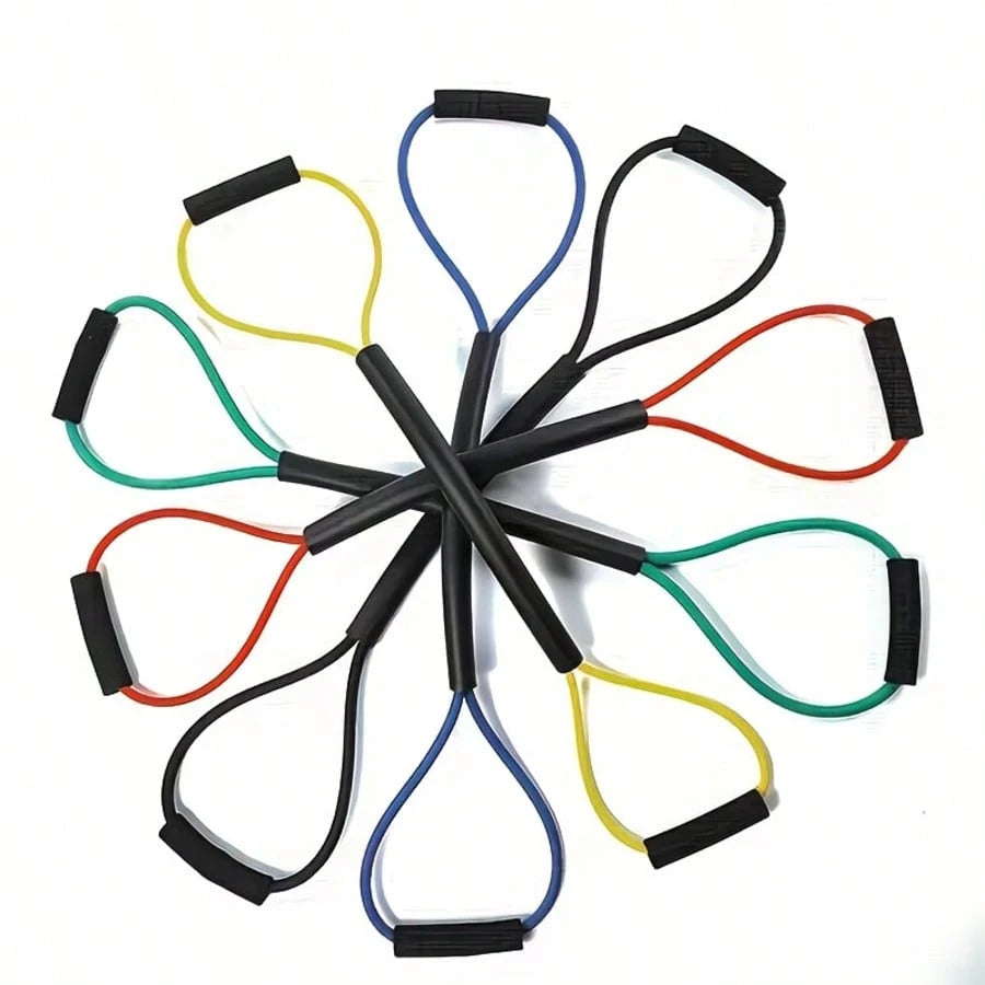 Rubber Resistance Band For 8-Figure Boxing Pull Training: Outdoor Fitness, Karate, Boxing, Indoor Fitness, Leg, Arm Training, Yoga And Pilates Training! Home Workout, Fitness Training Equipment, Fitne