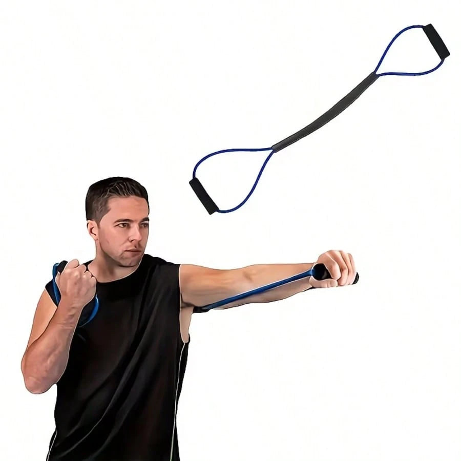 Rubber Resistance Band For 8-Figure Boxing Pull Training: Outdoor Fitness, Karate, Boxing, Indoor Fitness, Leg, Arm Training, Yoga And Pilates Training! Home Workout, Fitness Training Equipment, Fitne