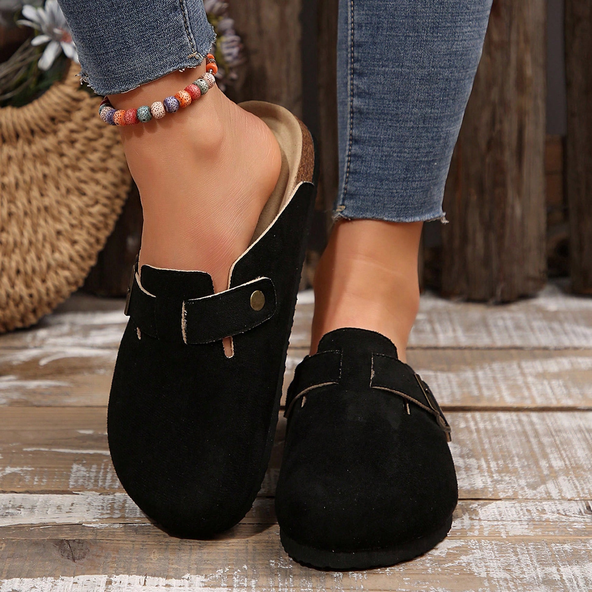 Sandals For Women Stylish And Versatile Slippers Flats Shoes With Comfort Cork Footbed For Outdoor Comfort And Elegance Summer Slides Shoes Sandals For Women Flats Outdoor Walking Travel