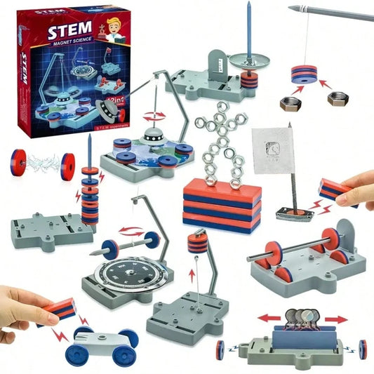 SCIENCE HORSE 12-In-1 Magnetic Science Experiment Kit, Magnetic Levitation Box Set, Includes Magnetic Disc, Anti-Gravity Attraction, Suitable For Parent-Child Activities, Gifts For Boys And Girls, Edu