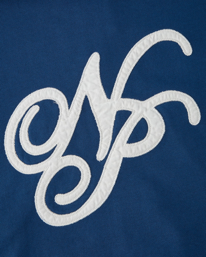 Script Zip-Up Hoodie Blue