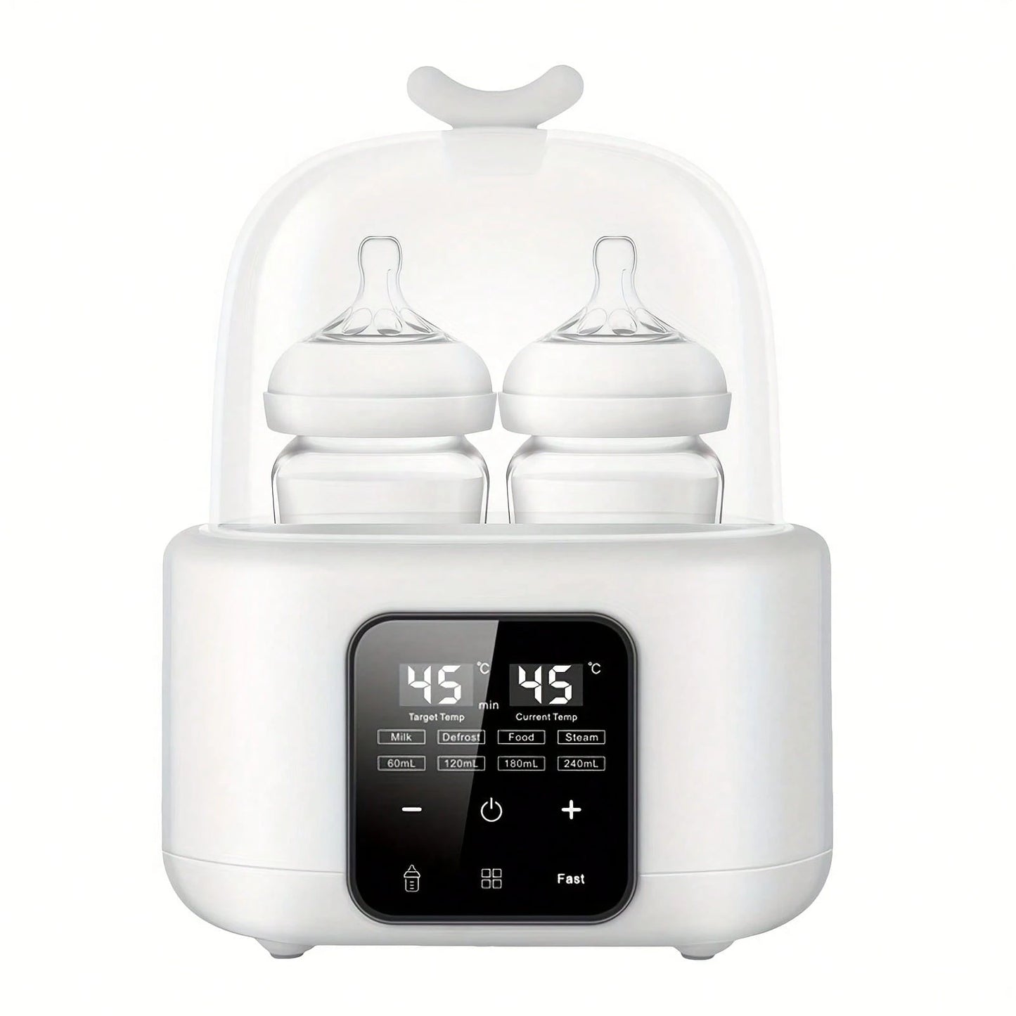 Senmeo 6-In-1 Fast Baby Bottle Warmer- Timer/Adjustable Temp/Auto-Off, Defrost/Keep Warm, Formula/Breast Milk/Baby Food, Christmas/New Year Gift, White