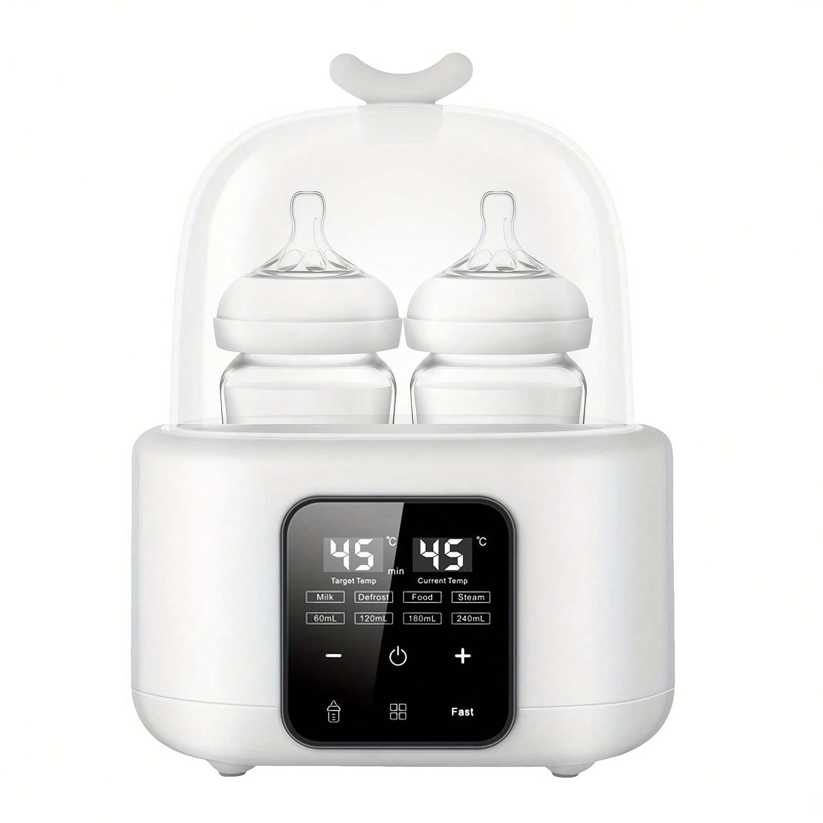 Senmeo 6-In-1 Fast Baby Bottle Warmer- Timer/Adjustable Temp/Auto-Off, Defrost/Keep Warm, Formula/Breast Milk/Baby Food, Christmas/New Year Gift, White