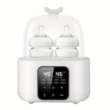 Senmeo 6-In-1 Fast Baby Bottle Warmer- Timer/Adjustable Temp/Auto-Off, Defrost/Keep Warm, Formula/Breast Milk/Baby Food, Christmas/New Year Gift, White