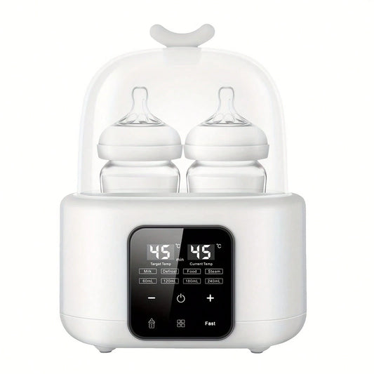 Senmeo 6-In-1 Fast Baby Bottle Warmer- Timer/Adjustable Temp/Auto-Off, Defrost/Keep Warm, Formula/Breast Milk/Baby Food, Christmas/New Year Gift, White