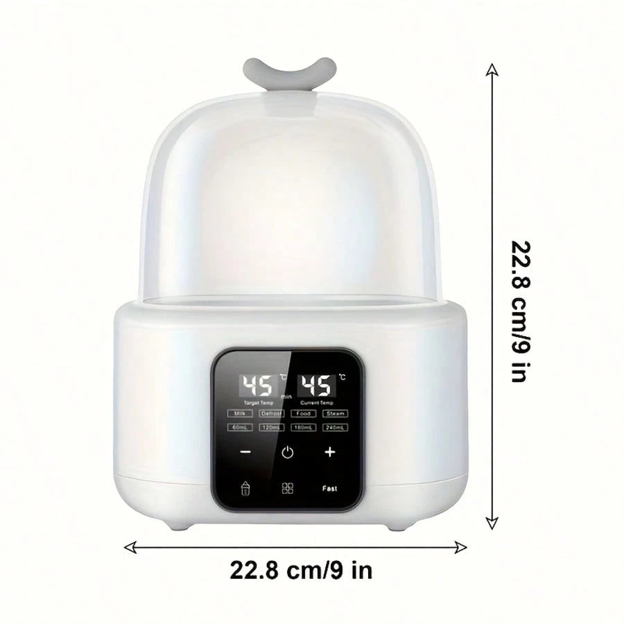 Senmeo 6-In-1 Fast Baby Bottle Warmer- Timer/Adjustable Temp/Auto-Off, Defrost/Keep Warm, Formula/Breast Milk/Baby Food, Christmas/New Year Gift, White