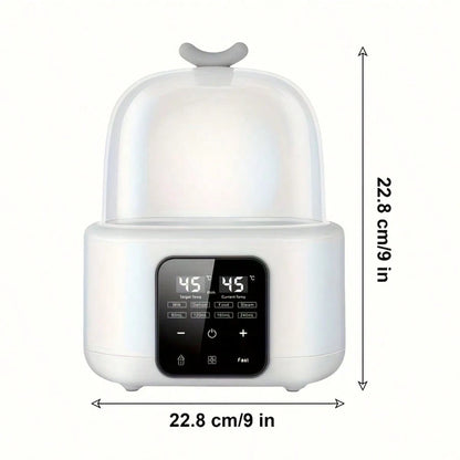 Senmeo 6-In-1 Fast Baby Bottle Warmer- Timer/Adjustable Temp/Auto-Off, Defrost/Keep Warm, Formula/Breast Milk/Baby Food, Christmas/New Year Gift, White