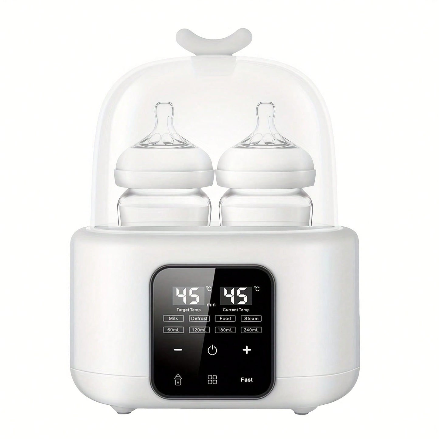 Senmeo 6-In-1 Fast Baby Bottle Warmer- Timer/Adjustable Temp/Auto-Off, Defrost/Keep Warm, Formula/Breast Milk/Baby Food, Christmas/New Year Gift, White