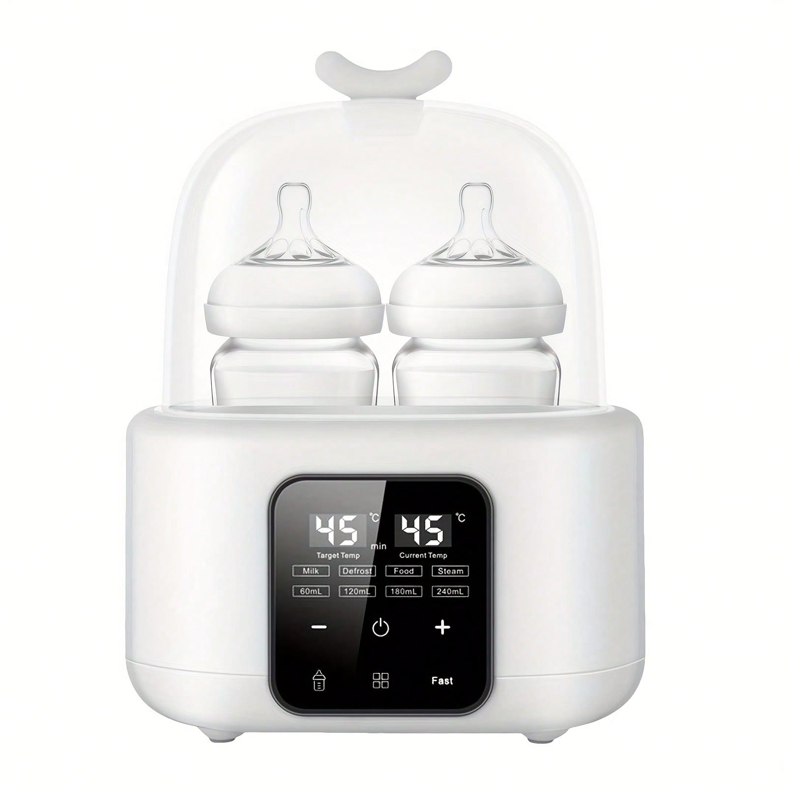 Senmeo 6-In-1 Fast Baby Bottle Warmer- Timer/Adjustable Temp/Auto-Off, Defrost/Keep Warm, Formula/Breast Milk/Baby Food, Christmas/New Year Gift, White