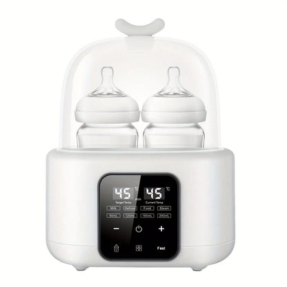 Senmeo 6-In-1 Fast Baby Bottle Warmer- Timer/Adjustable Temp/Auto-Off, Defrost/Keep Warm, Formula/Breast Milk/Baby Food, Christmas/New Year Gift, White