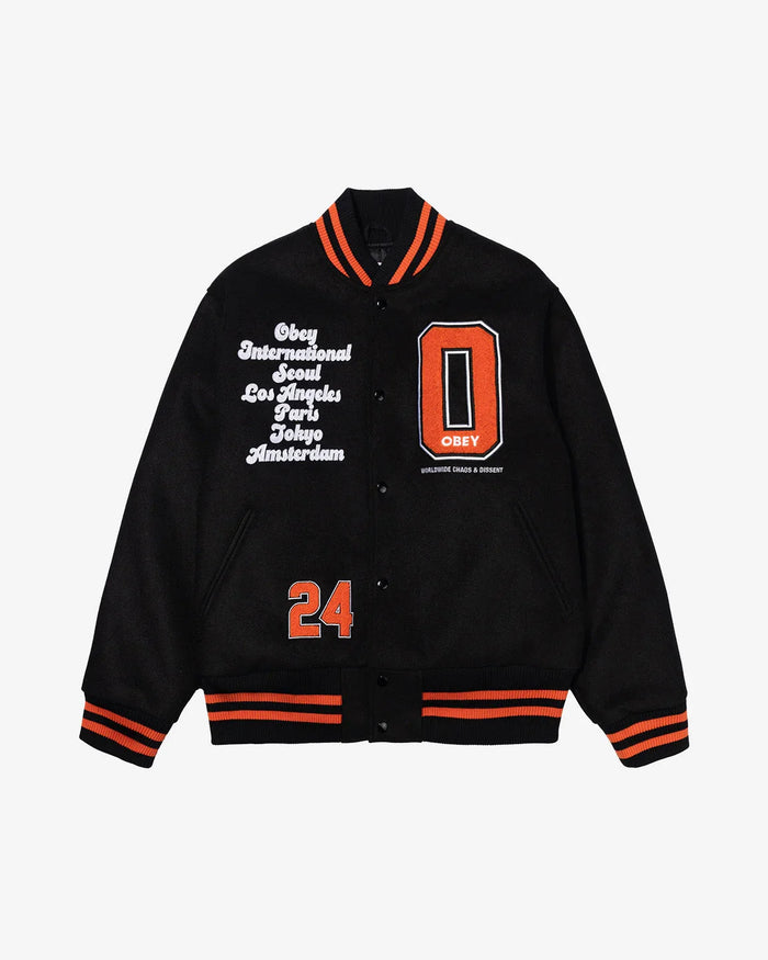 SEOUL INTERNATIONAL VARSITY JACKET - Four Street