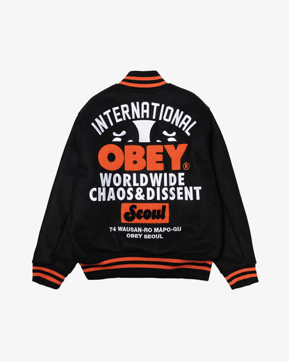 SEOUL INTERNATIONAL VARSITY JACKET - Four Street