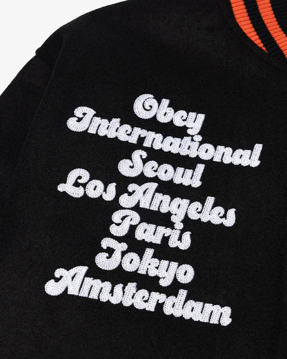 SEOUL INTERNATIONAL VARSITY JACKET - Four Street