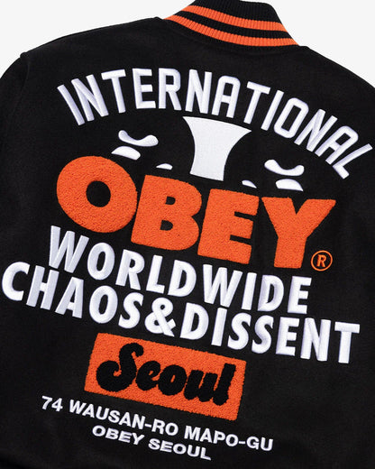 SEOUL INTERNATIONAL VARSITY JACKET - Four Street