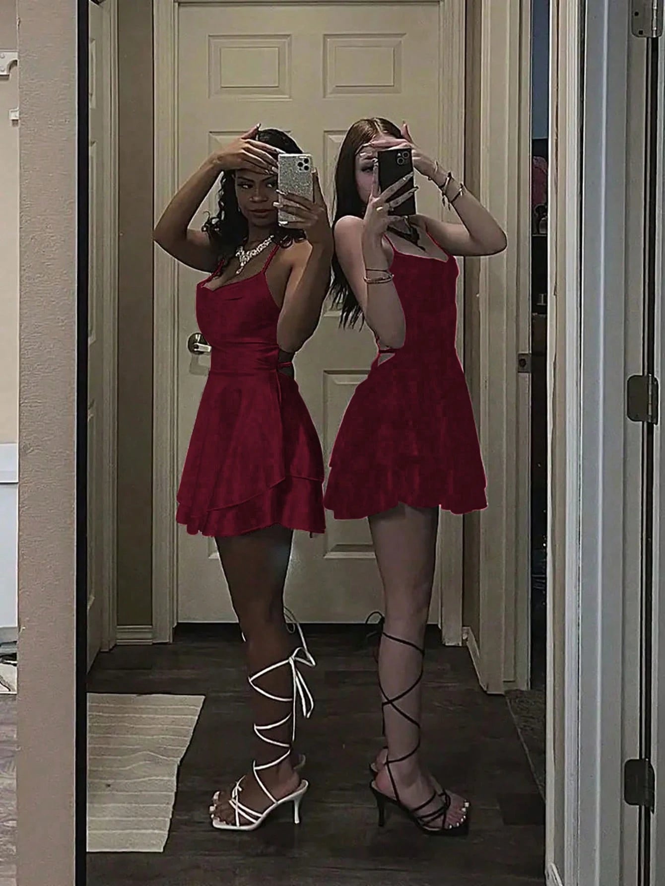 Sexy Backless Tied Rope Elegant Pleated Dress, European & American Popular Cross-Border Product Suitable For Bar, Party, Home Wear, One Piece Summer