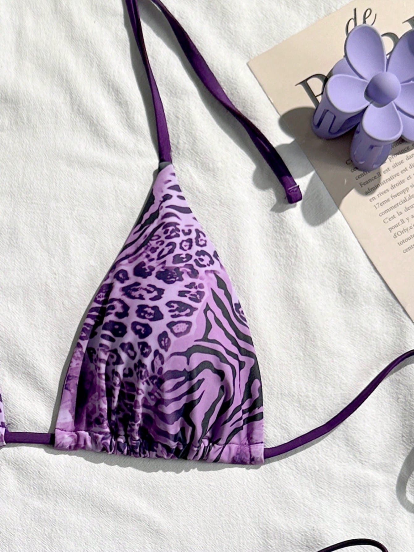 Sexy Vintage Leopard Print Pattern Bikini 2 Pieces Set For Women Vacation Beach Summer, Y2K Aesthetic
