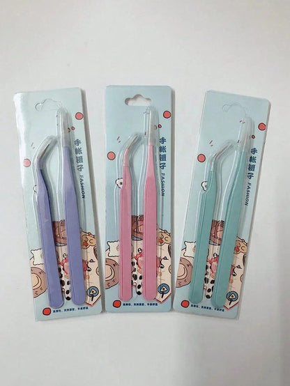 Sharkbang BOBO 2pcs Tweezers Sticker And Washi Tape Picker, Multi-Functional Stationery For DIY Scrapbooking, Photo Album, School Supplies, Back To School