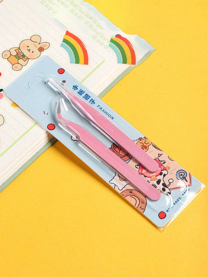 Sharkbang BOBO 2pcs Tweezers Sticker And Washi Tape Picker, Multi-Functional Stationery For DIY Scrapbooking, Photo Album, School Supplies, Back To School