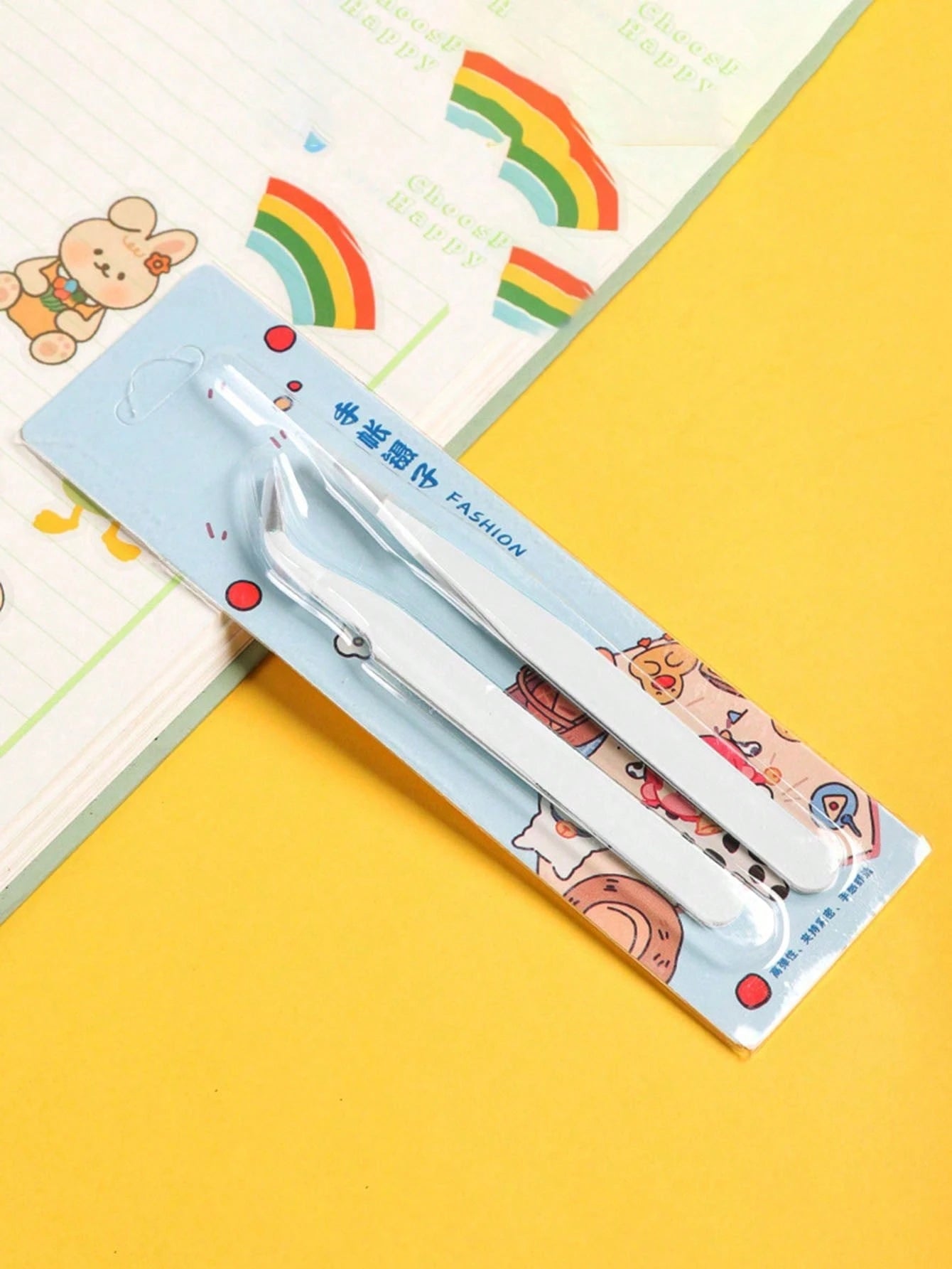 Sharkbang BOBO 2pcs Tweezers Sticker And Washi Tape Picker, Multi-Functional Stationery For DIY Scrapbooking, Photo Album, School Supplies, Back To School