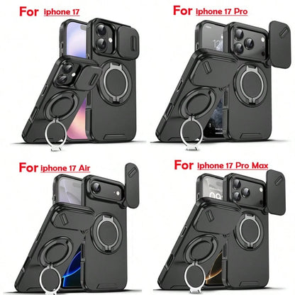 Shockproof Armored Sliding Cover Phone Case Compatible With IPhone 17 Pro Max 16E 16 15 14 13 12 11 Pro Max, Also Compatible With IPhone 16 Pro Max 16 Pro 16 Plus 17 Pro 17 Air 13 Pro Max, And Galaxy