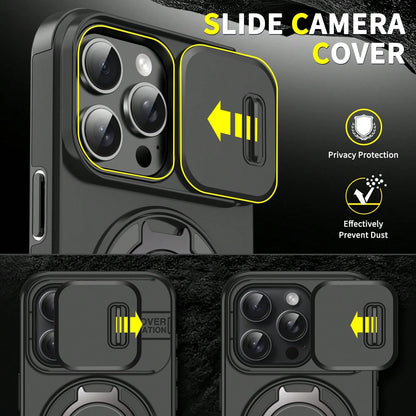 Shockproof Armored Sliding Cover Phone Case Compatible With IPhone 17 Pro Max 16E 16 15 14 13 12 11 Pro Max, Also Compatible With IPhone 16 Pro Max 16 Pro 16 Plus 17 Pro 17 Air 13 Pro Max, And Galaxy