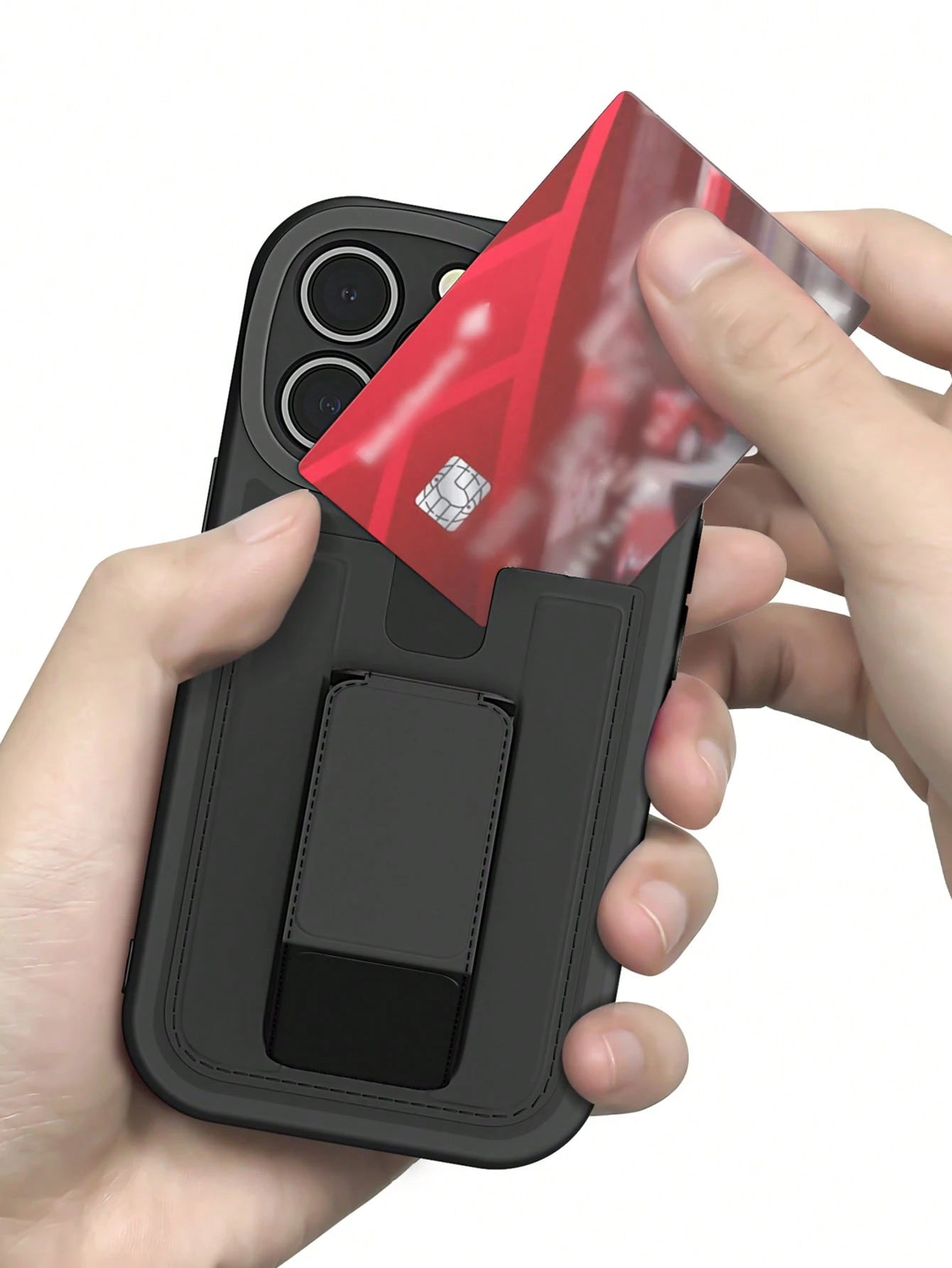 Shockproof Wallet Card Holder 1pc 11-Card Slot Phone Case Compatible With IPhone 15 14 13 12 11 Pro XS Max XR X 6 6S 7 Galaxy S24 Ultra S23 S22 Back With Credit Card Slots Invisible Stand Magnetic Fun