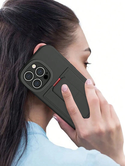 Shockproof Wallet Card Holder 1pc 11-Card Slot Phone Case Compatible With IPhone 15 14 13 12 11 Pro XS Max XR X 6 6S 7 Galaxy S24 Ultra S23 S22 Back With Credit Card Slots Invisible Stand Magnetic Fun