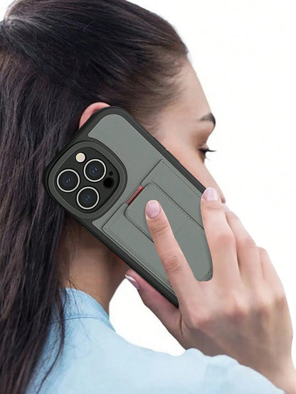 Shockproof Wallet Card Holder 1pc 11-Card Slot Phone Case Compatible With IPhone 15 14 13 12 11 Pro XS Max XR X 6 6S 7 Galaxy S24 Ultra S23 S22 Back With Credit Card Slots Invisible Stand Magnetic Fun