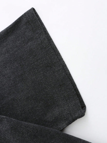 Short-Sleeve Washed T-Shirt Bark For Me Wolf Print 100% Cotton, Comfortable Retro Fashion Versatile Y2K Women's Clothing Suitable For Daily Wear, Gift