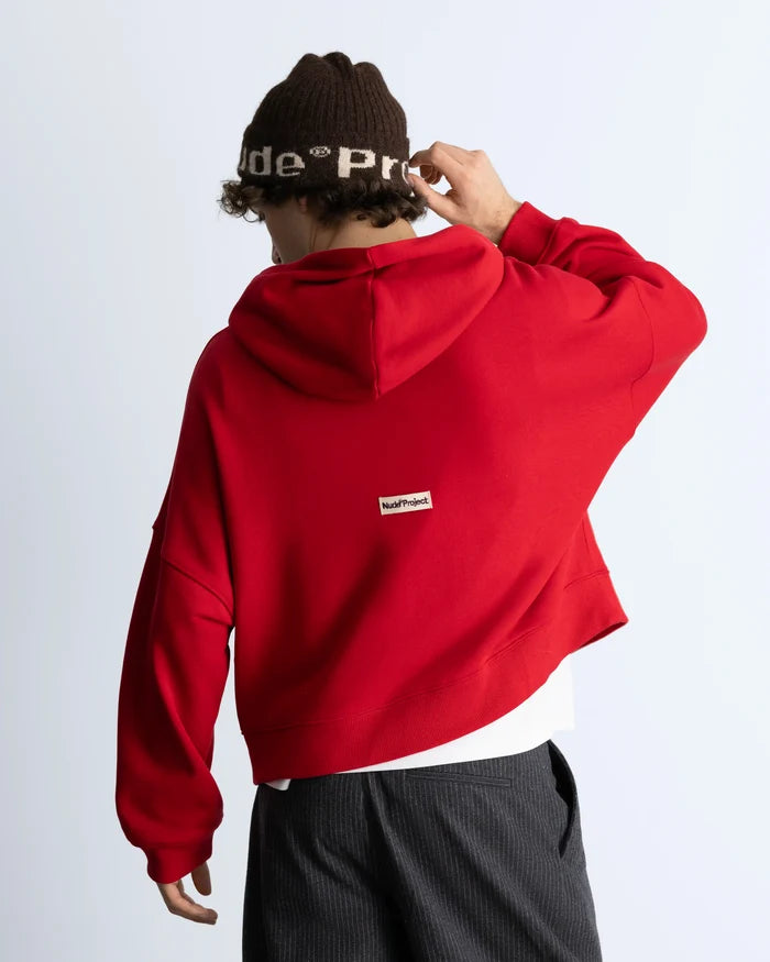 Side-Eye Zip-Up Hoodie Red