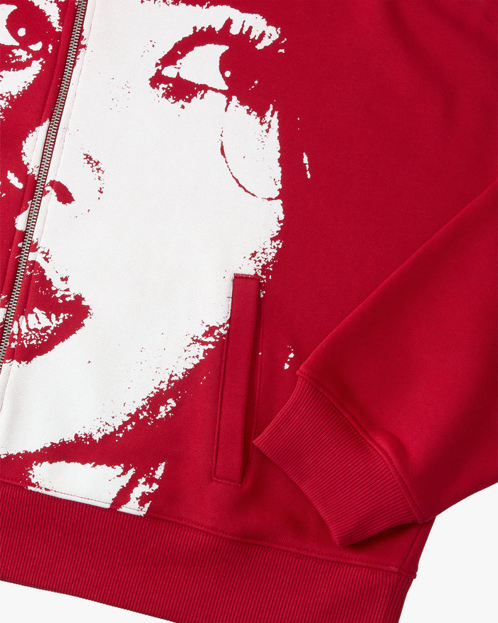 Side-Eye Zip-Up Hoodie Red