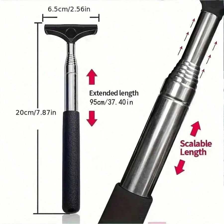Side Mirror Squeegee, Car Rearview Mirror Wiper, Telescopic Long Pole Water Stain Cleaner, Portable Interior And Exterior Car Cleaning Tool, Rain And Fog Weather Car Accessory, Portable Car Window Cle