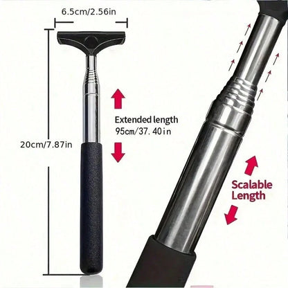 Side Mirror Squeegee, Car Rearview Mirror Wiper, Telescopic Long Pole Water Stain Cleaner, Portable Interior And Exterior Car Cleaning Tool, Rain And Fog Weather Car Accessory, Portable Car Window Cle
