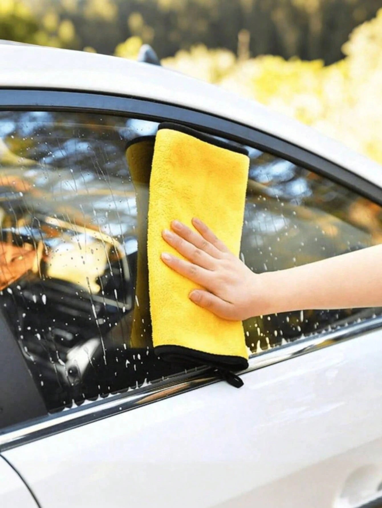 Side Mirror Squeegee, Car Rearview Mirror Wiper, Telescopic Long Pole Water Stain Cleaner, Portable Interior And Exterior Car Cleaning Tool, Rain And Fog Weather Car Accessory, Portable Car Window Cle
