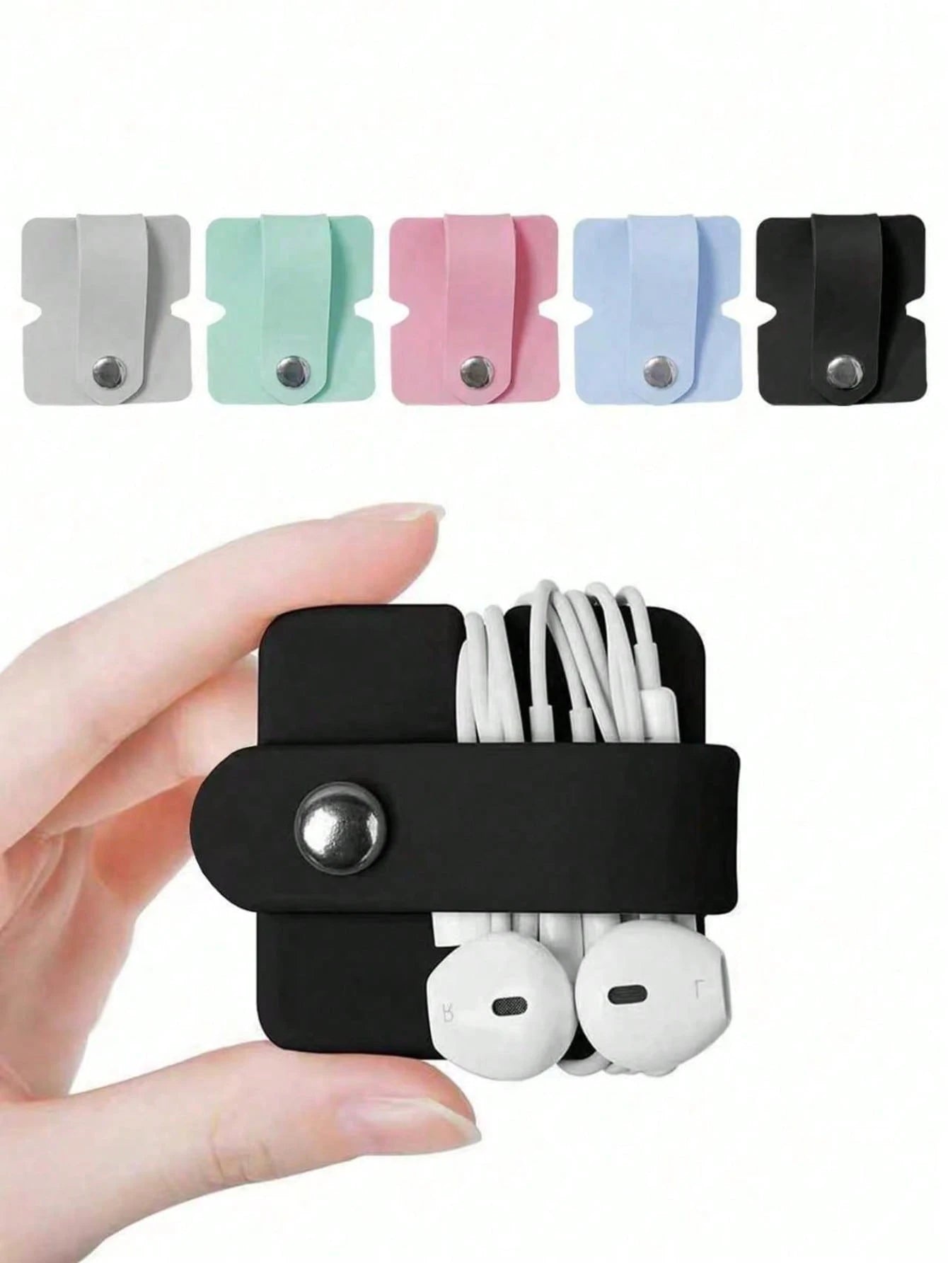 Silicone Charging Cable Organizer, Earphone Wire Winder, Data Cable Tie