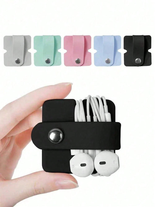 Silicone Charging Cable Organizer, Earphone Wire Winder, Data Cable Tie