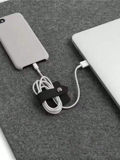 Silicone Charging Cable Organizer, Earphone Wire Winder, Data Cable Tie