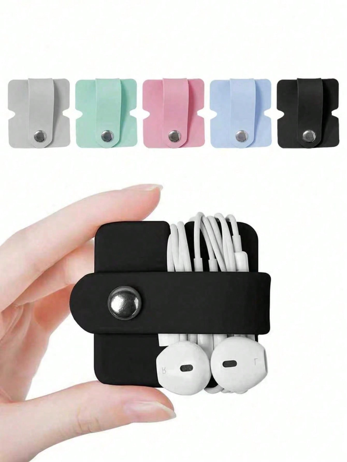 Silicone Charging Cable Organizer, Earphone Wire Winder, Data Cable Tie