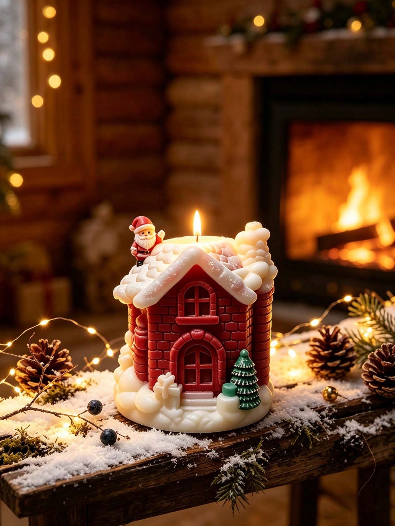 Silicone Gingerbread House Mold Suitable For DIY Candles, Resin Crafts & Plaster Building- 3D Building Mould With Irregular Roof Design For Winter Gifts, Christmas Party Decorations, Gingerbread Hous
