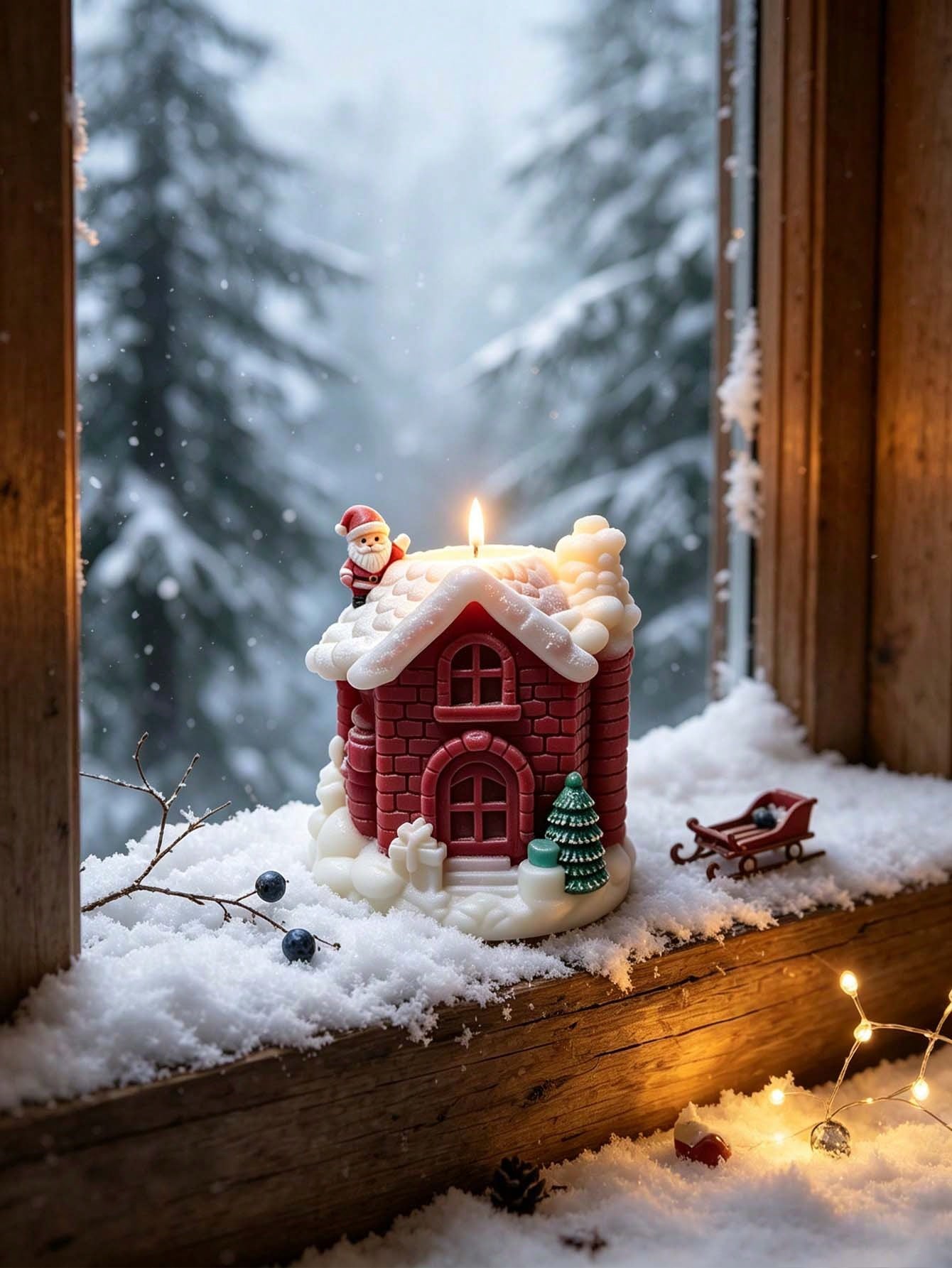 Silicone Gingerbread House Mold Suitable For DIY Candles, Resin Crafts & Plaster Building- 3D Building Mould With Irregular Roof Design For Winter Gifts, Christmas Party Decorations, Gingerbread Hous