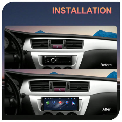 Single Din Car Stereo With Wireless CarPlay Android Auto, 6.9" Car Radio With Touchscreen, 1 Din MP5 Multimedia Player With Mirror Link, Bluetooth, FM, USB, Type-C, EQ, SWC, Backup Camera
