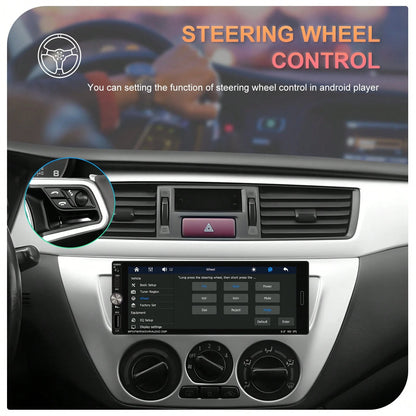 Single Din Car Stereo With Wireless CarPlay Android Auto, 6.9" Car Radio With Touchscreen, 1 Din MP5 Multimedia Player With Mirror Link, Bluetooth, FM, USB, Type-C, EQ, SWC, Backup Camera