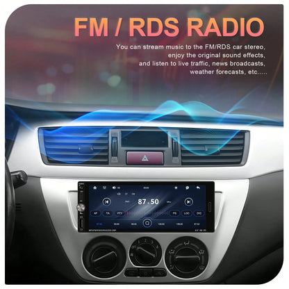 Single Din Car Stereo With Wireless CarPlay Android Auto, 6.9" Car Radio With Touchscreen, 1 Din MP5 Multimedia Player With Mirror Link, Bluetooth, FM, USB, Type-C, EQ, SWC, Backup Camera